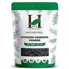 USKORNET Hebal Expet Natual Activated Chacoal Powde 100% 프리미엄 한방 성분 전문가 천연 활성탄 분말 피부 와이트닝, 차콜파우더227그램, 1개, 227g