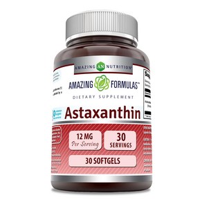 어메이징 뉴트리션 Amazing Nutrition Astaxanthin 12mg 120 아스타잔틴 피부 눈 항산화 120정 1개