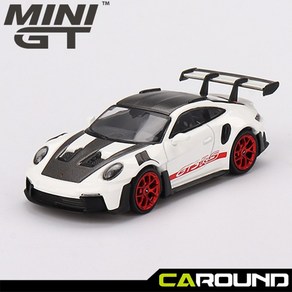 미니지티(706) 1:64 포르쉐 911 (992) GT3 RS Weissach Package - 화이트/레드, 1개