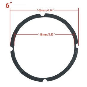 스피커 경적 누름 에지 개스킷 폼 에지 수리 스피커 서라운드 고무, 6.5인치 4구 4구