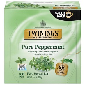 Twinings 트와이닝 페퍼민트 개별 포장 티백 100개, 2g