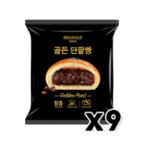 브레디크 골든단팥빵 베이커리간식 125g x 9개