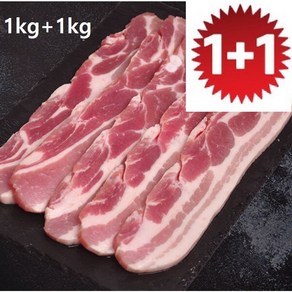 정현미트 1+1특가행사 통삼겹 통삼겹살 캠핑용 바베큐 구이용 보쌈용 2kg(1kg+1kg), 2개, 1kg