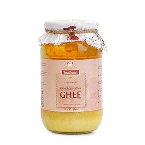 인도정품 Indicow Ghee 유기농 100% 순수 정통 A2 기버터 (500ml) 목초사육 방부제없음