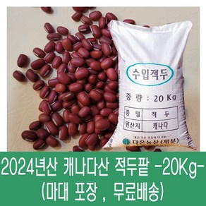 [다온농산] 수입 캐나다산 적두/빨간팥 -20Kg- 팥앙금 팥빙수 팥죽, 1개, 20kg