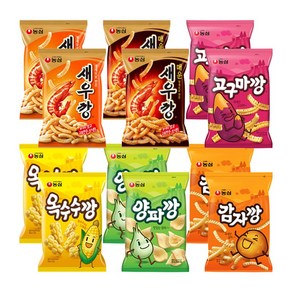 농심 봉지과자 6깡 ( 새우깡 90g+매운새우깡 90g+고구마깡 83g+감자깡 75g+양파깡 83g+옥수수깡 70g) 각 2개씩