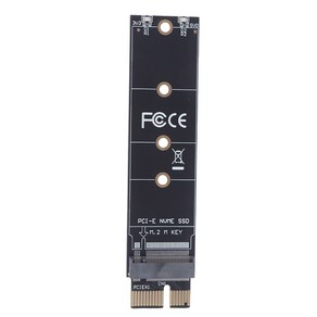 PCIE to M2 어댑터 NVMe SSD X1 Raise PCI-E PCI Expess M 키 커넥터 내부 ssd, [01] Black, 1개