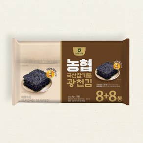 농협 국산 참기름 광천김 4g x16봉 맛있는 바삭한 재래김, 1세트