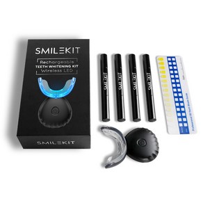 [MSDS 있음]SMILEKIT 치아미백기 마우스피스 투명, 블랙, 1개