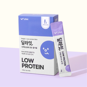 신부전 저단백 간식 라이펫 딜라잇 low protein 스틱 (14g x 15) 강아지 고양이