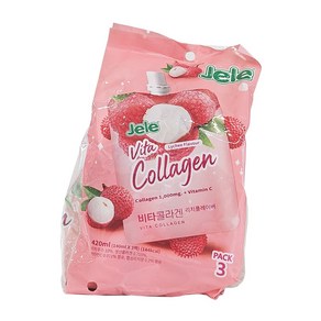 태국 Jele 마시는 비타 콜라겐 리치맛 420ml / Vita Collagen Lychee Flavour