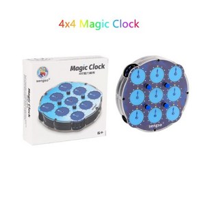 매직 큐브 Sengso 마그네틱 시계 3x3x3 4x4x4 5x5x5 3x3 4x4 5x5 스피드 키덜트 178379, 4x4 Magic clock, 1개