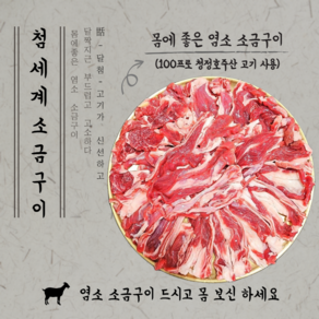 [그린푸드시스템] 냄새없는 최고급 염소 첨세계 소금구이 300g, 1개