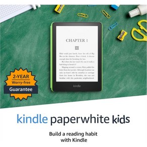 Kindle Paperwhite Kids – 아이들은 Kindle로 하루에 평균 1시간 이상 책을 읽습니다 16GB 에메랄드 포레스트