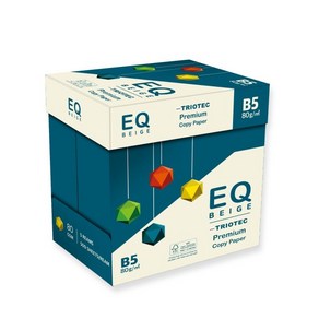 이큐 베이지 80g B5 1 박스 500매*5권 2500매 미색용지 A4용지 EQ BAGIE 복사용지 복사지 책제본, 1개