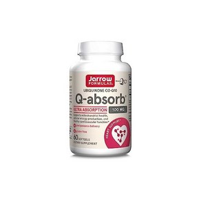 Jaow Fomulas Q-absob Co-Q10 100 mg - 60 소프트젤 - 고흡수성 Co-Q10 - 미토콘드리아 에너지 생성을 위한 항산화 지원 심혈관, 60정, 1개