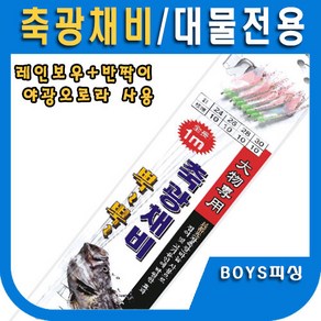 축광채비8본 축광바늘 우럭/농어/부시리/삼치/방어 금호조침 KS-163, 1개