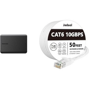 Toshiba Canvio Basics 4TB 휴대용 외장 하드 드라이브 USB 3.0 블랙 HDTB540XK3CA, Contempoay + Cable 50 ft, 1 TB_Black