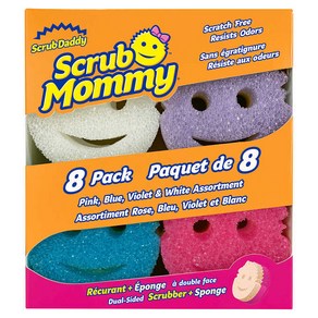 스크럽 마미 스크럽 대디 스폰지 수세미 컬러 8팩 Scub Mommy Sponges Colos, 1세트, 8개입