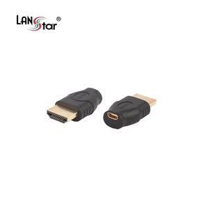 [LANSta] 마이크로 HDMI(F) to HDMI(M) 변환젠더 [LS-HDMIG-AMDF] [블랙], 1개