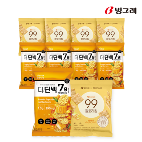 빙그레 인테이크 99칼로리칩 2종 / 팝칩 군옥수수 5+5 골라담기, 30g