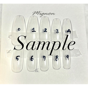 샘플팁 수제네일팁 셀프네일키트 붙이는 네일, 1개, 0-9호