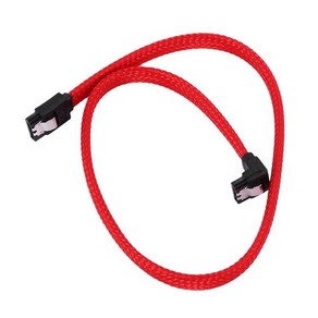 50CM SATA 3.0 III 7pin 데이터 케이블 직각 6 기가바이트/초 SSD HDD 하드 디스크 코드 나일론 슬리브, 03 Red, 1개