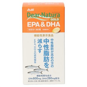 Asahi 디어 내츄라 골드 EPA 600mg & DHA 260mg 소프트젤, 1개, 360정