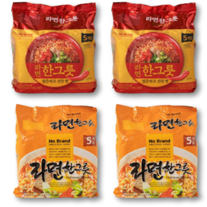 노브랜드 라면한그릇 순한맛과 매운맛 20개 알뜰구성 amyun Instant noodle