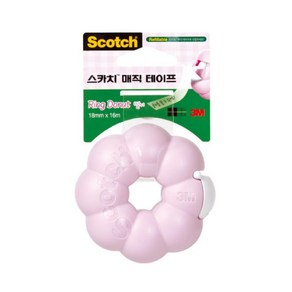 스카치 링도넛 매직 테이프 디스펜서 18mm x 16m, 딸기, 2개