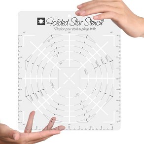 접힌 스타 가이드 스텐실 바느질 퀼트 템플릿 패치 워크 플라스틱 템플릿 DIY 그릇 모든 패턴에 편안한 정장, 투명한, 1개