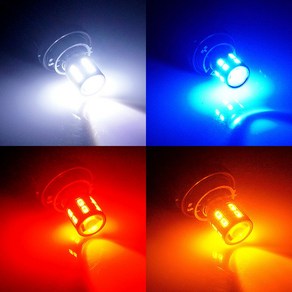 12V-24V 깜빡이등 브레이크등 LED램프 S25타입 3W 하이파워, 더블 블루, 24V, 1개