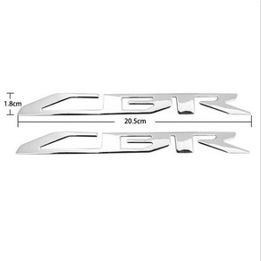 오토바이 3D 데칼 스티커 혼다 CBR 125R 250R 250RR 500R 650R 650F 600RR 1000RR CBR250R CBR500R CBR600RR CBR1000R, Chome, 1개