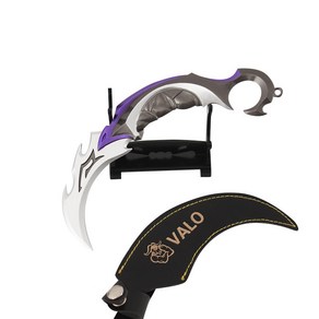 SimHm 발로란트 약탈자 카람빗 장난감 게임 굿즈 나이프 단검 무기 valoant knife, 16CM - 가죽 케이스 포함, 1개