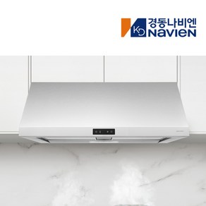 경동나비엔 900장용 박스형 허리케인 주방 가스렌지 침니형 레인지 후드 RGB150, 방문설치, 실버_터치식