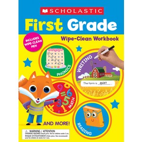 (영문도서) Scholastic First Grade Wipe-Clean Workbook Paperback