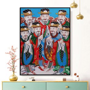 Zhangzhou Guoxing종교 탱화 비즈 그림 보석십자수 큐빅 전체수 종교 불교 취미 만들기 도안 패브릭형 도구 세트, 50x70cm, 1개