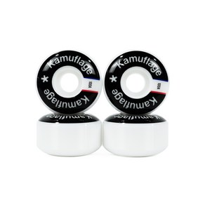 캐모플라쥐 53mm/100A 스케이트보드 바퀴 휠 세트 White, 1개