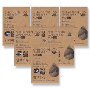 담백하루 알래스카 알티지오메가 에센스 600 미니 180캡슐 6개월 6박스 비타민E 11mg, 30정