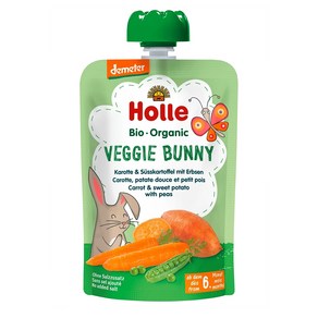 홀레 베지 버니 드링크 100g 8팩 6개월 이상 Holle baby food Quetschie Veggie Bunny caot sweet, 8개