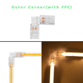 고밀도 COB LED 스트립 조명용 연장 키트 2 핀 8mm 10mm 와이어 커넥터 12V 핀, 2pin 10mm Ip20 Ip65, 1개