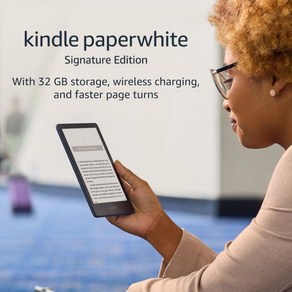 Amazon Kindle Paperwhite Signature Edition32GB – 자동 조절식 전면 조명 무선 충전 6.8인치 디스플레이 최대 10주 배터리 수명 잠금 화