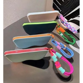 유유라키 마카롱 실리콘 휴대용 선글라스 수경케이스 안경 보관 파우치