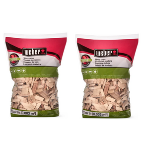 웨버 우드칩 훈연칩 0.9kg x 2팩  캠핑 바비큐 바베큐 그릴 스모크향 장작  Webe Wood Chips Package, 900g, 2개