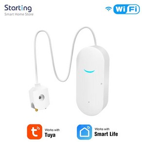 가정용 스마트 누수 감지기 고 신뢰할 있는 실시간 경고 편리한 Wifi 센서, 01 WHITE, 01 CHINA, 1개