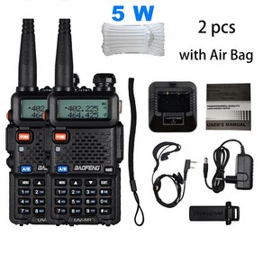 Baofeng uv-5r 워키토키 고출력 휴대용 햄 CB 라디오 uv 5r 듀얼 밴드 VHF/UHF FM 트랜시버 양방향 실제 8W 2 개