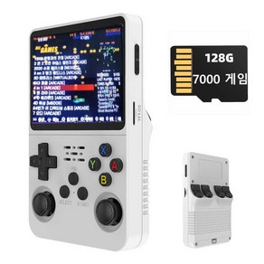 R36S 레트로 휴대용 게임기 한국어 버전 오픈 소스 게임 콘솔 3.5 인치 IPS 화면 지원 PSP PS1 GBA 4000/7000 개 아케이드 게임 시스템