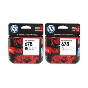 HP 678 잉크 검정+컬러 세트 HP3545 HP4645 HP2545 HP3540