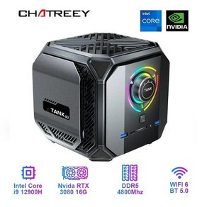 미니PC Chateey 탱크 인텔 코어 i9 12900H i7 12700H 엔비디아 3080 16G 게이밍 데스크탑 컴퓨터 40 와이파이 6 BT50, 없음, 16GB, 3) I7 12700H 3070 16G  16G RAM