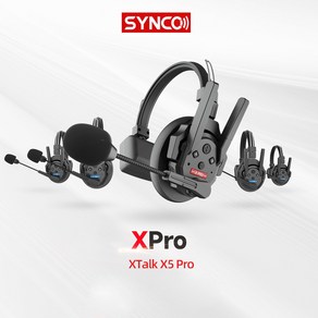 SYNCO Xtalk PRO 무선 인터콤 시스템 원격 헤드셋, Xtalk XPo 5